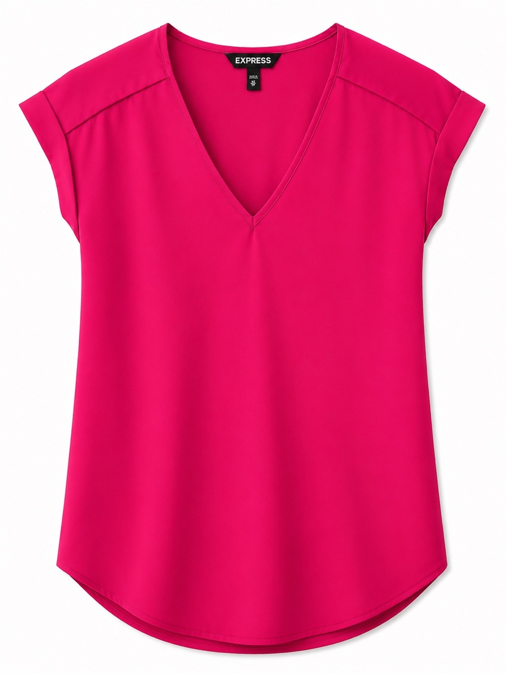Express Fuchsia V-Neck